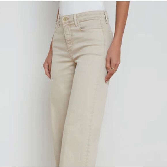 L’Agence cream pants jeans Sz 27 - Picture 1 of 5